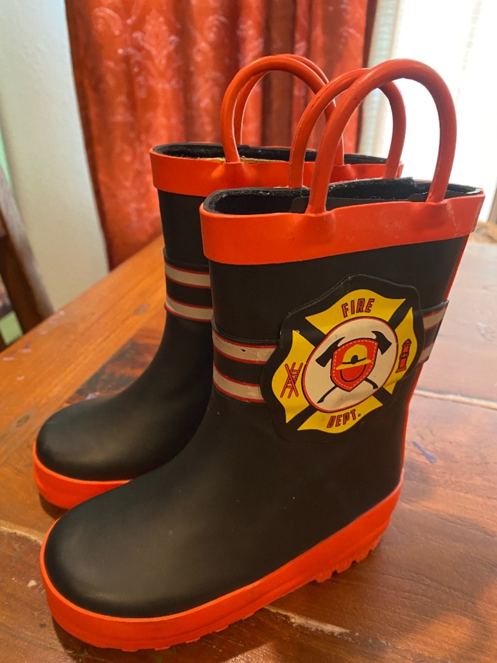 Fireman Rainboots toddler 5/6